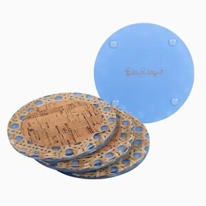 Acrylic Coaster Set of 4 - Frenchie Blue NWT